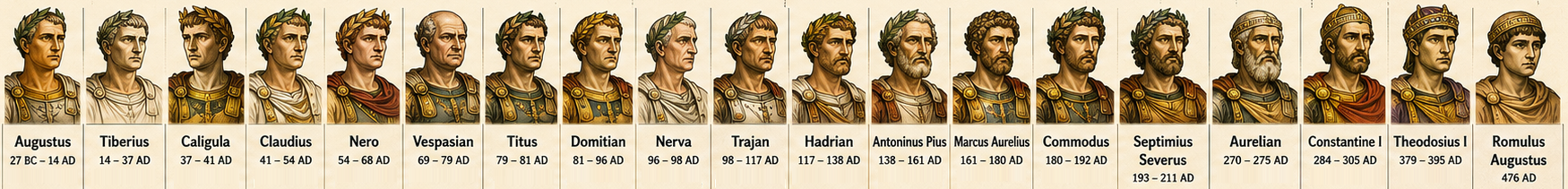 Timeline of Roman emperors